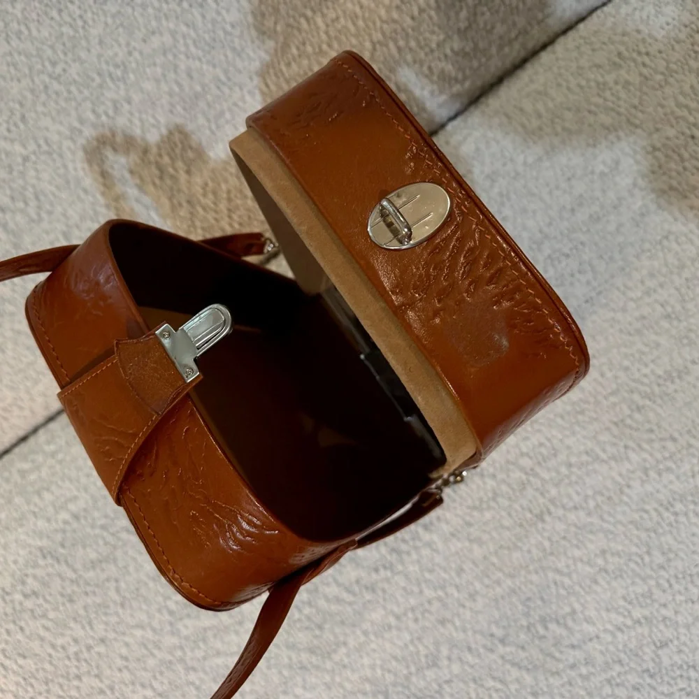 Vintage Kieker‎ Leather Camera Case – Brown Hard Shell Bag